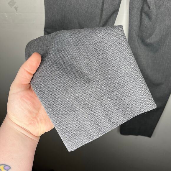 BANANA REPUBLIC Sloan Ankle Button Trousers Gray Size 8 - Picture 4 of 11